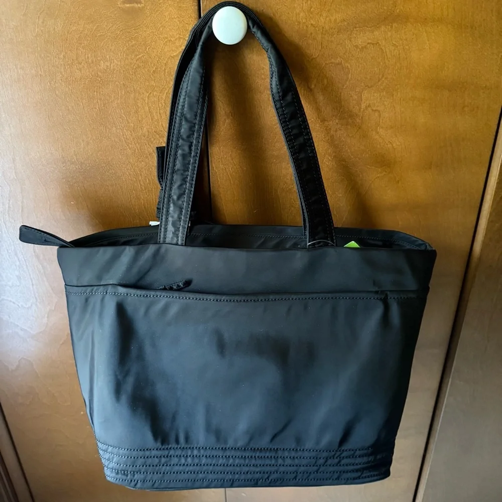 Kate Spade NWT Sophia Grace Black Nylon Diaper or Tote Bag NWT Ret $298 Bow